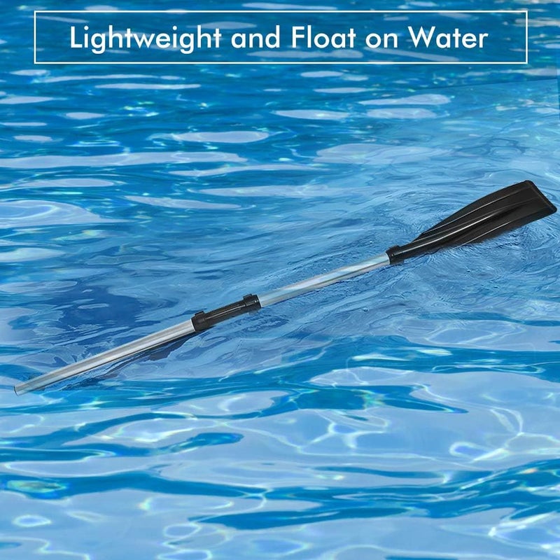 ZERONE 2pcs Oars for Row Boat Aluminium Alloy Boat Oars with Oar Locks Detachable Kayak Paddles Lightweight Ribbed Blade Kayak Paddles Boat Oars - Image 3